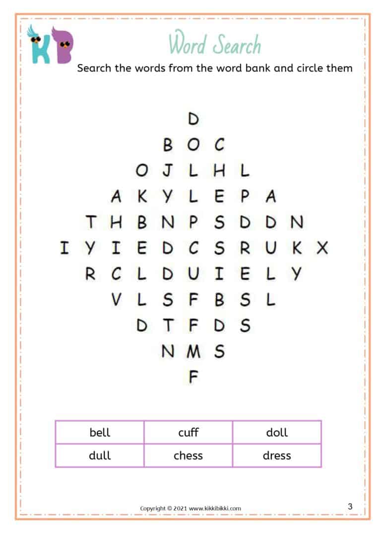 Phonics Word Search