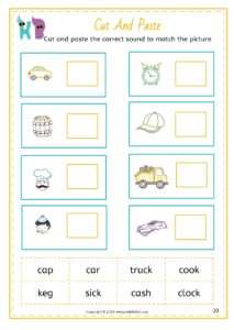 Learn to Spell c, k, ck Words - KikkiBikki - Kindergarten Worksheets