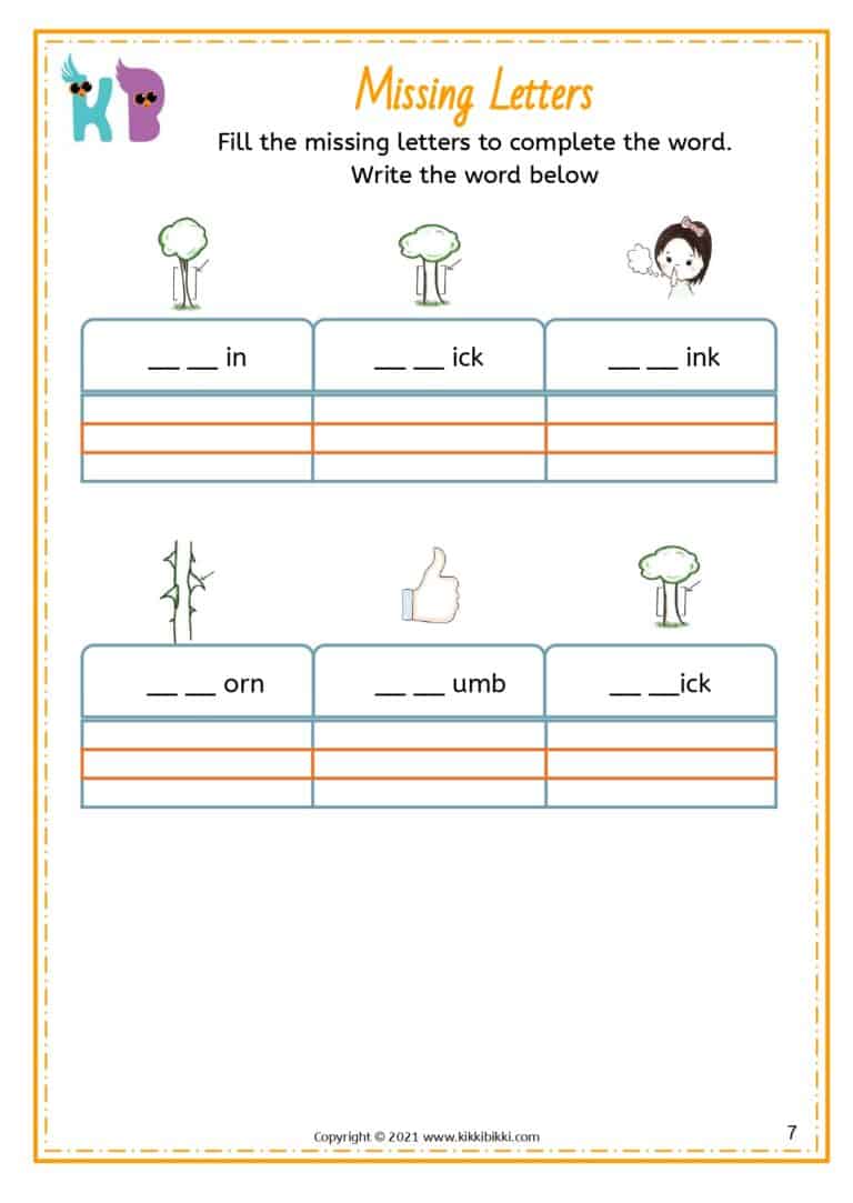 th' Words Match Worksheet