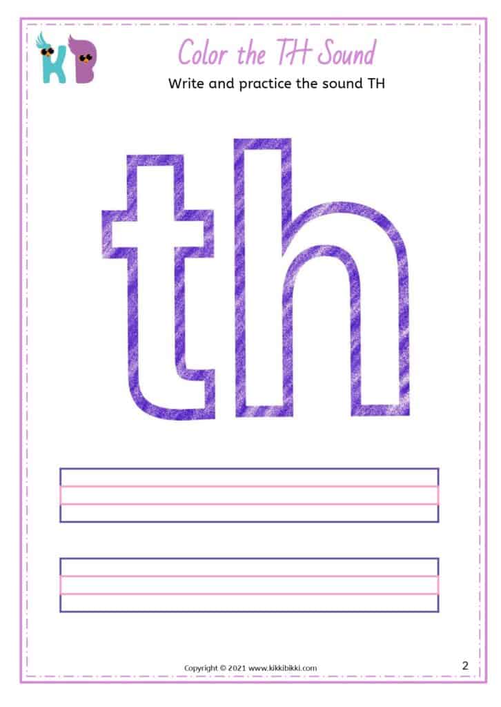 Words with 'th' Sound Worksheet