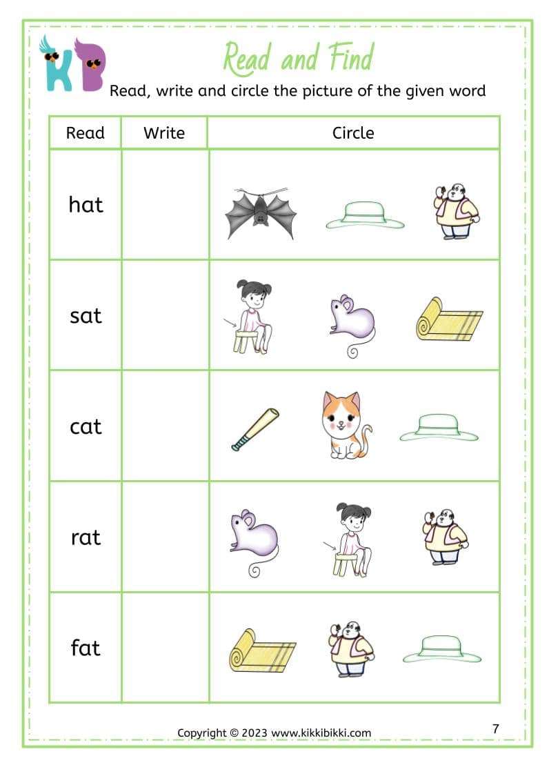 7 Ways to Master CVC -at Words with Engaging Worksheets