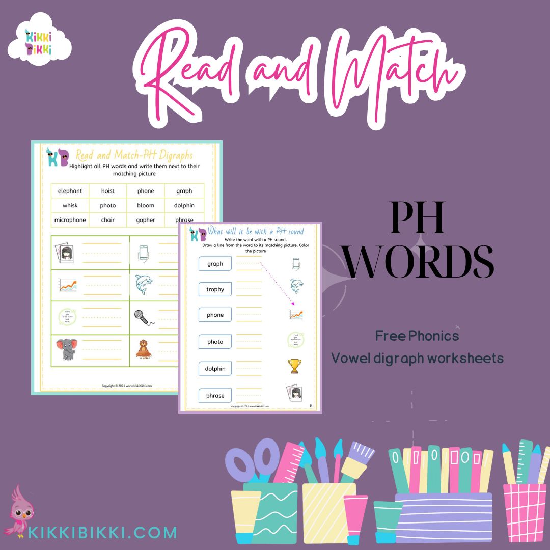 Discovering the 'PH' Sound: Read and Match Worksheets