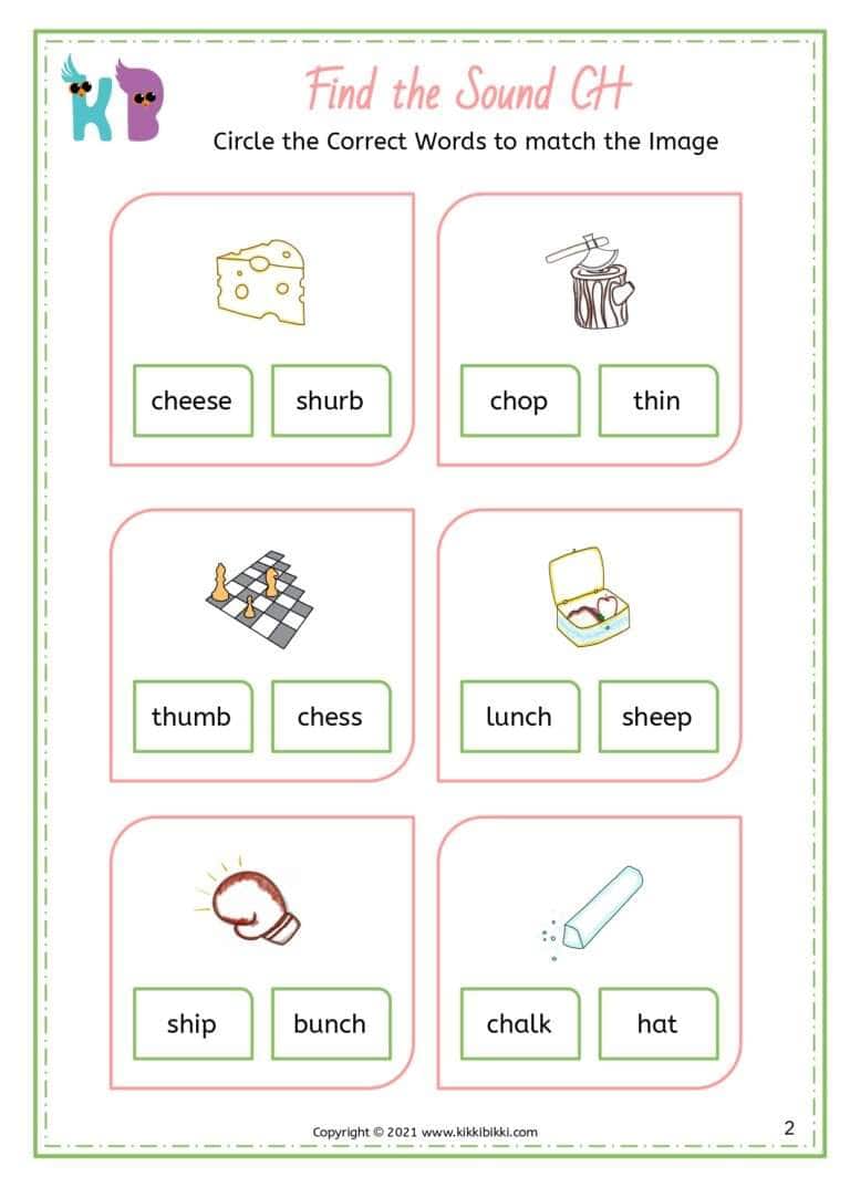 Consonant Digraph Flashcards