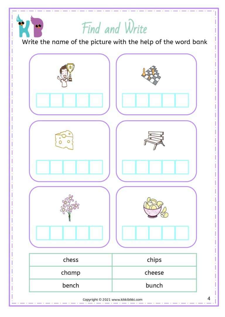 Kindergarten Phonics Worksheets PDF