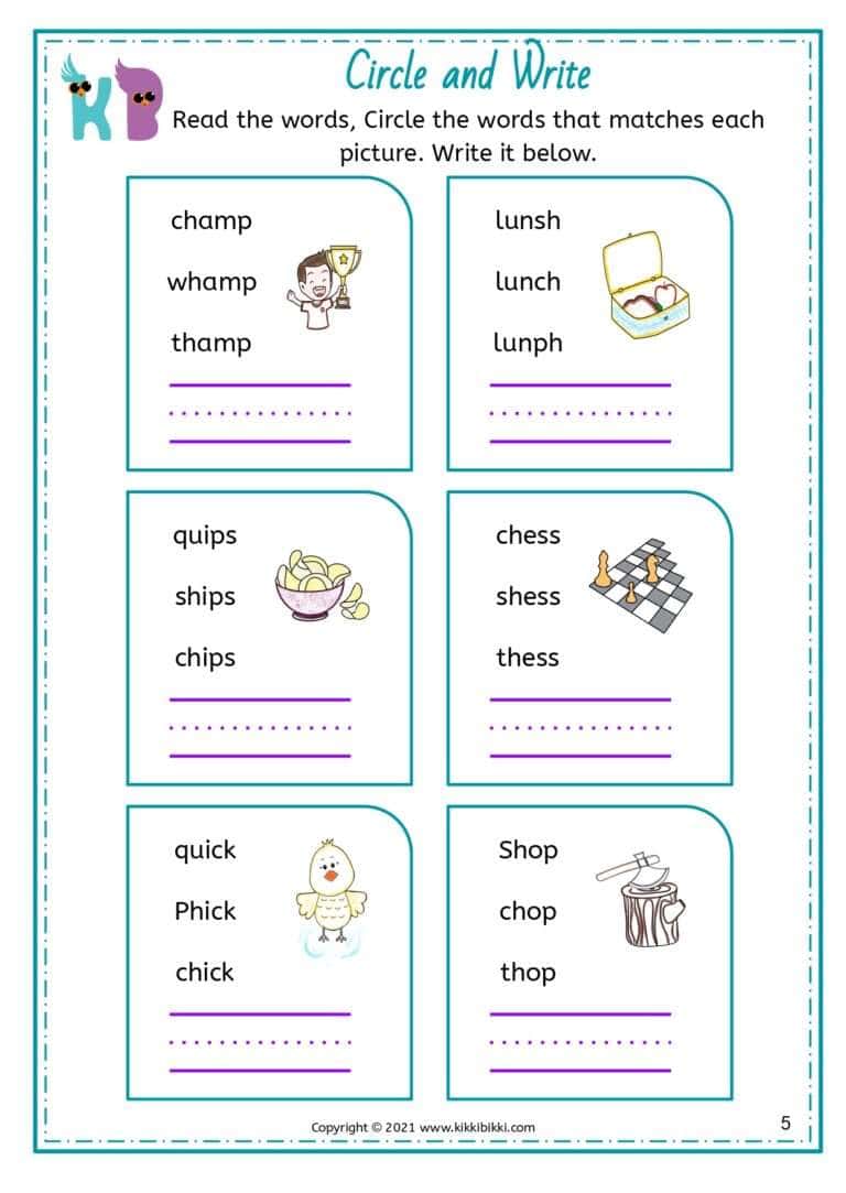Consonant Digraph with Pictures