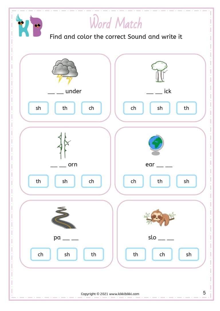 Fun and Free Phonics Activity Sheet