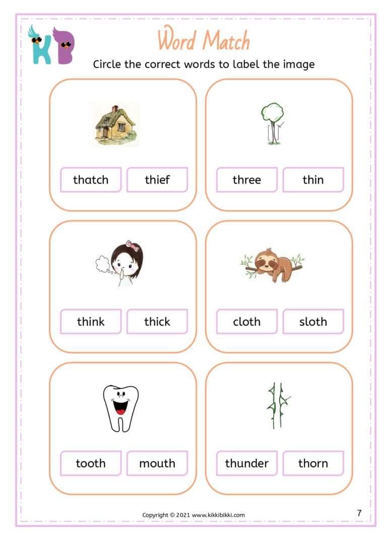 Preschool Phonics Activity Sheet