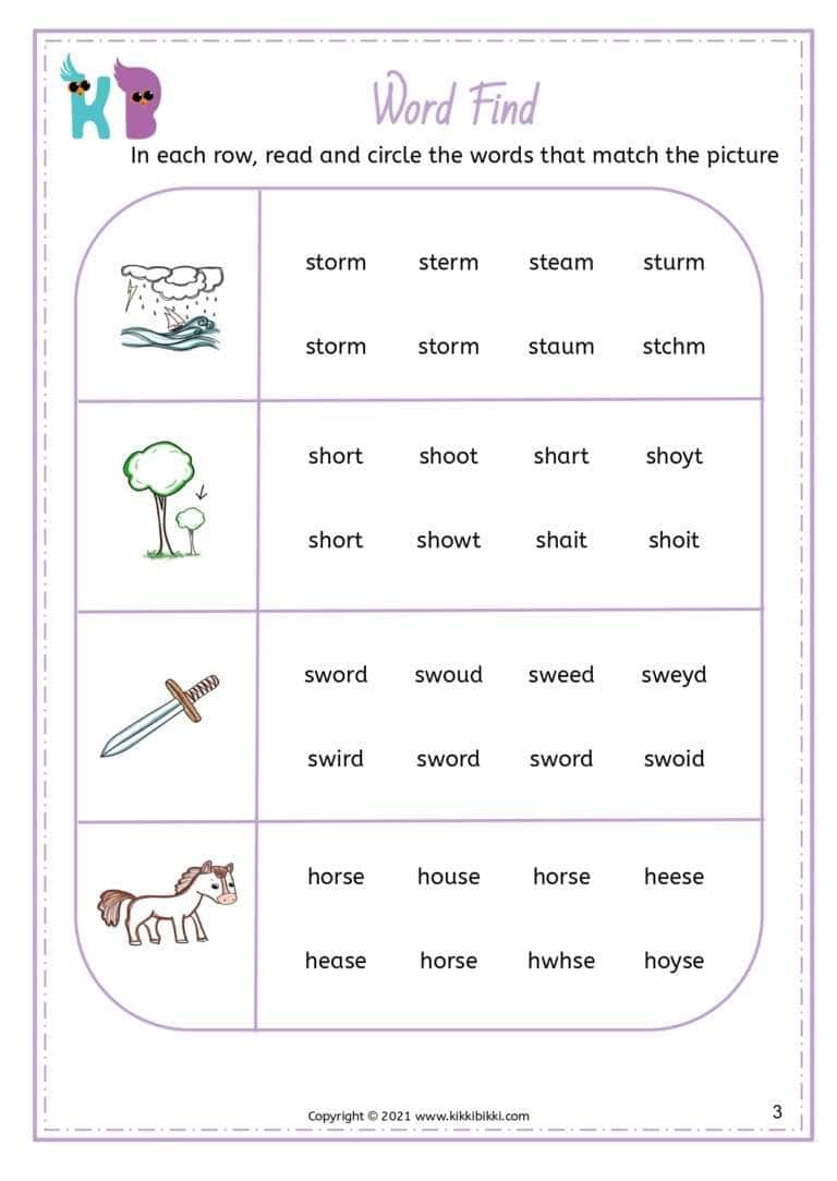 Fun Phonics Worksheet