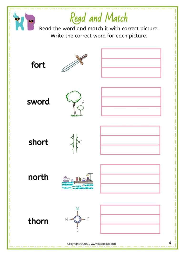 Printable Phonics Worksheets for Free