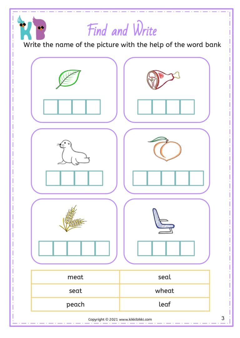 Phonics Practice for Kindergarten