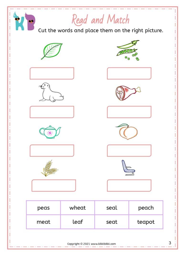 Free Phonics Activities for Kindergarten