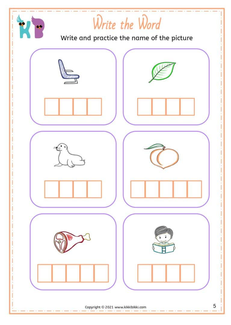 Free Phonics Worksheet Printable