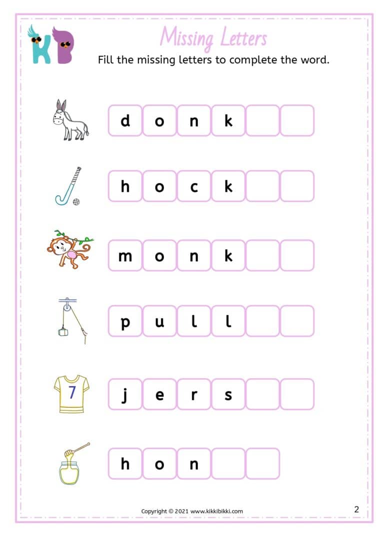 Free Phonics Activities for Kindergarten