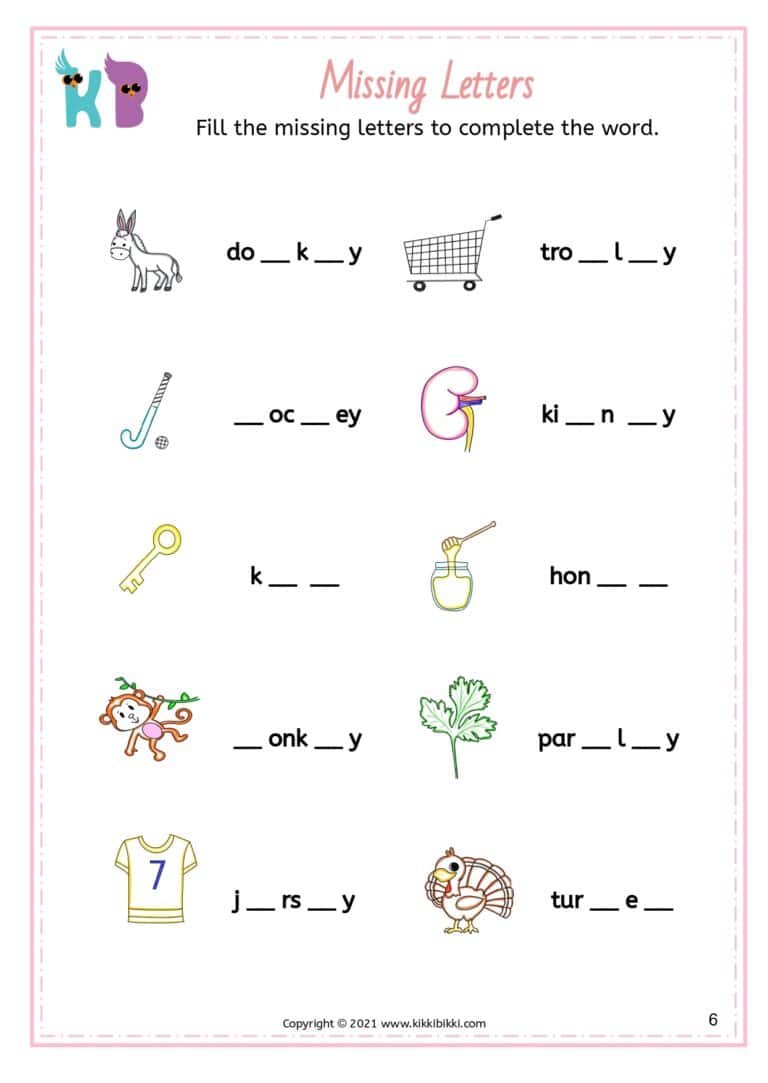 Kindergarten Phonics Printables Free