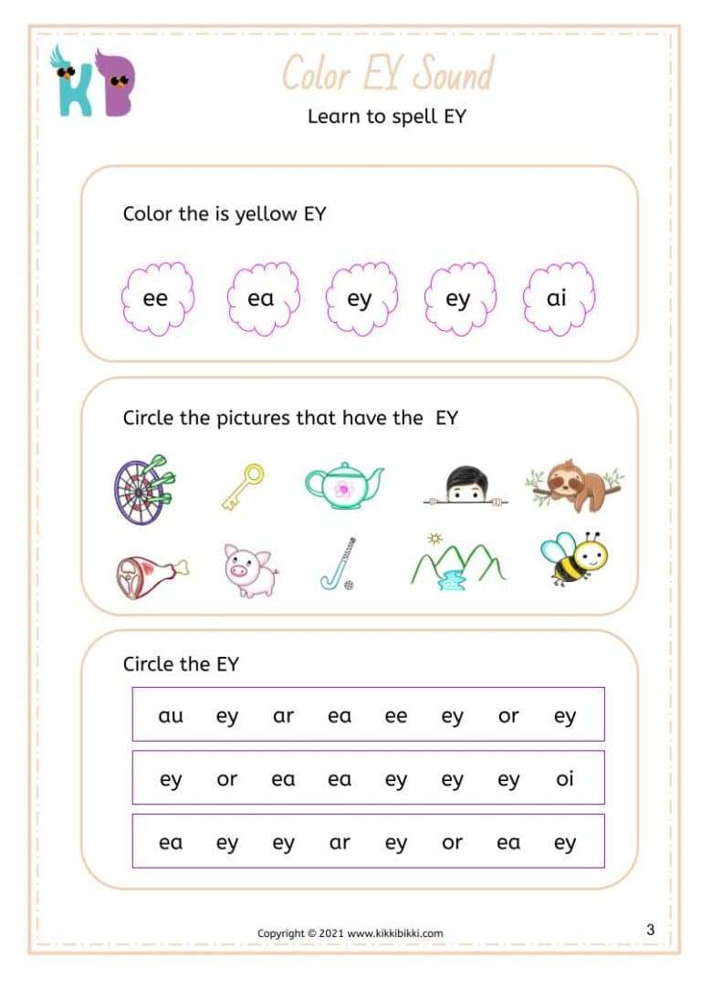 Phonics Activity Sheets for Kindergarten