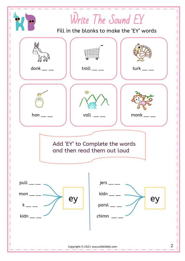 Free Phonics Worksheets for Kindergarten