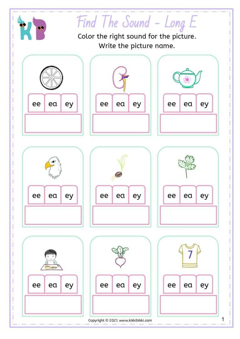 Phonics Worksheet Printable