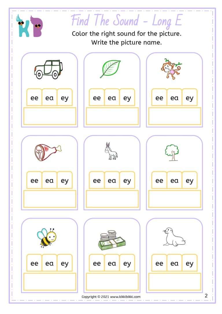 Interactive Phonics Worksheet