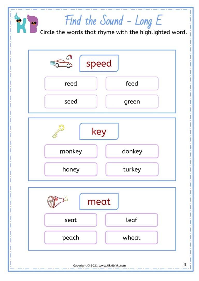 Free Phonics Worksheet Printable