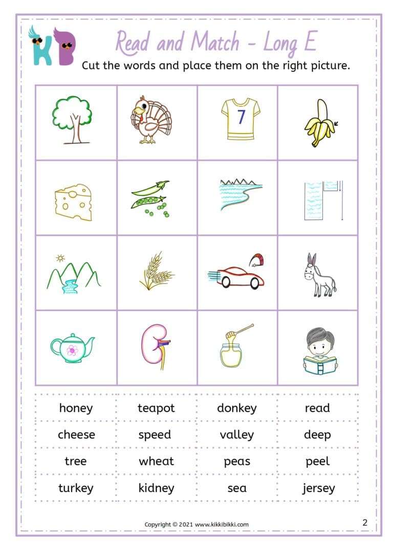 Printable Phonics Learning Worksheet