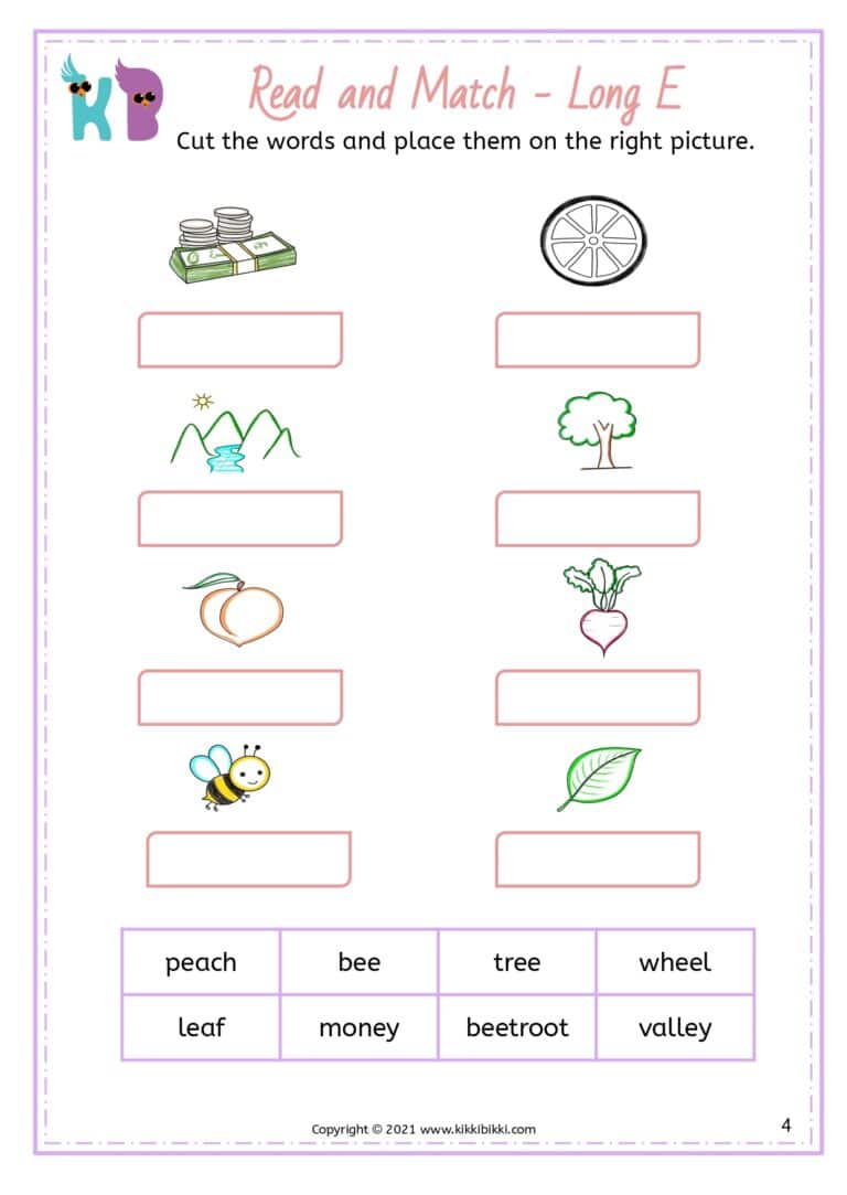 Free Worksheet for Phonics Learning