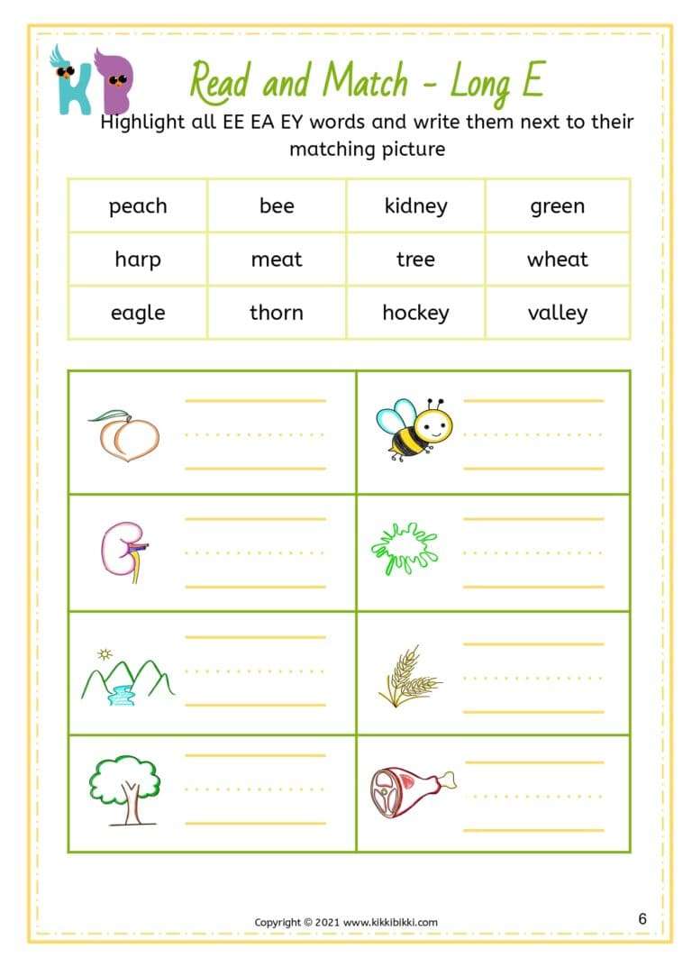 Interactive Phonics Learning Worksheet