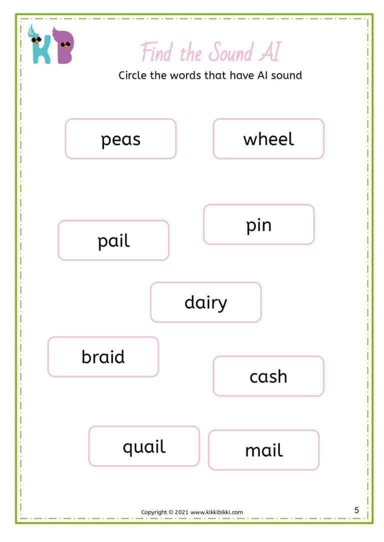 Free Phonics Worksheets for Kids