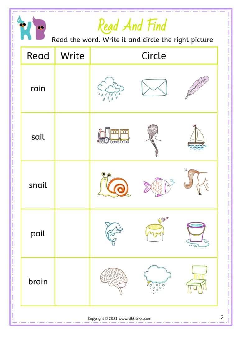 Kindergarten Phonics Printables Free