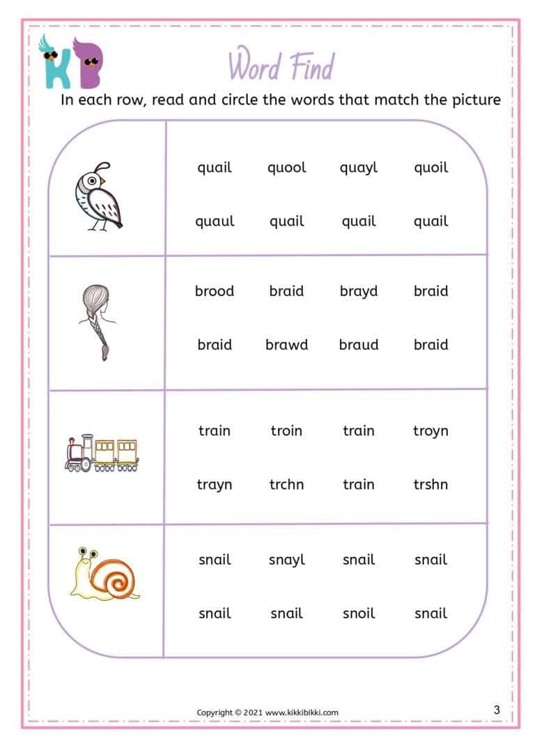 Free Phonics Worksheets for Kindergarten