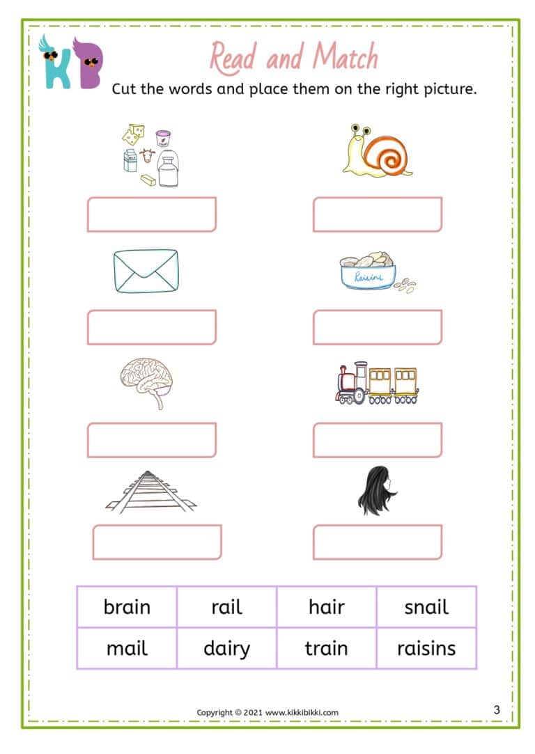 Printable Phonics Worksheet