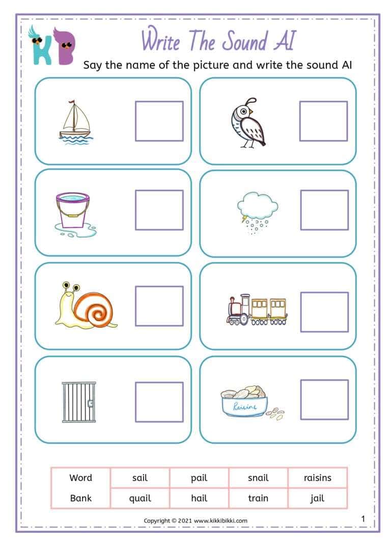 Free Phonics Activity Sheet