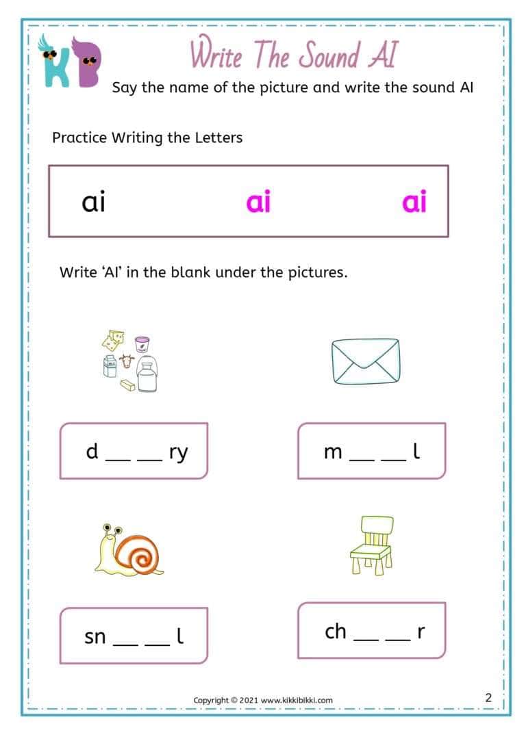 Printable Worksheet for Phonics