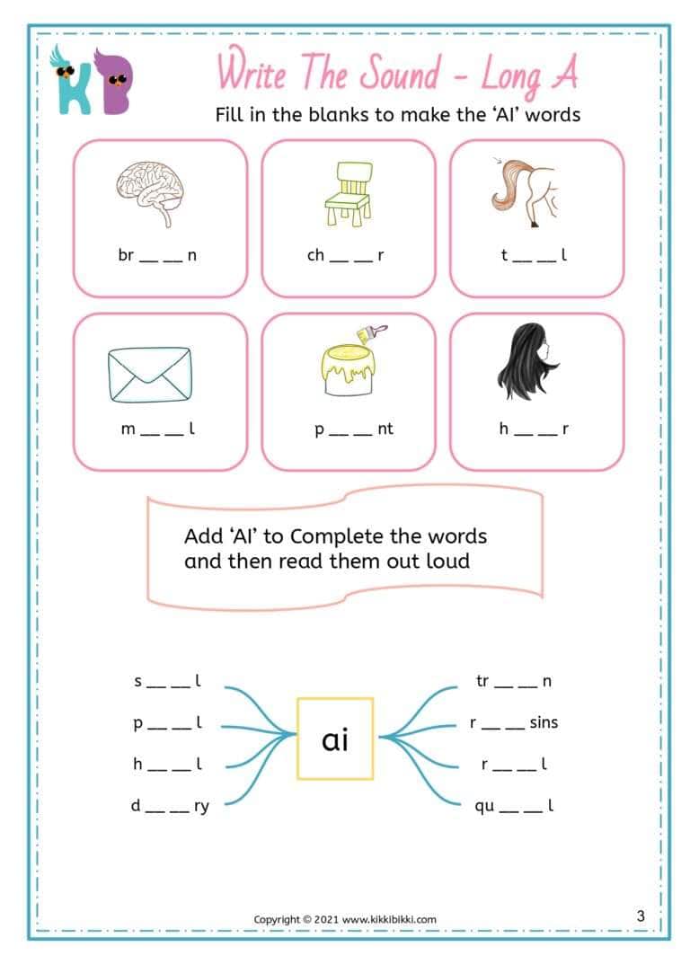Fun Phonics Activity Sheet