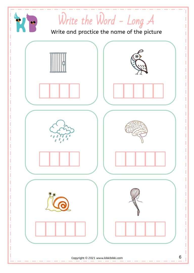Free Phonics Learning Worksheet