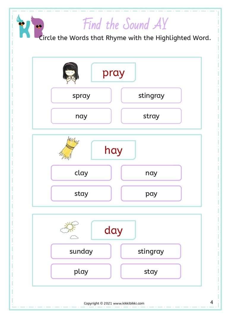 Phonics Printables for Kindergarten