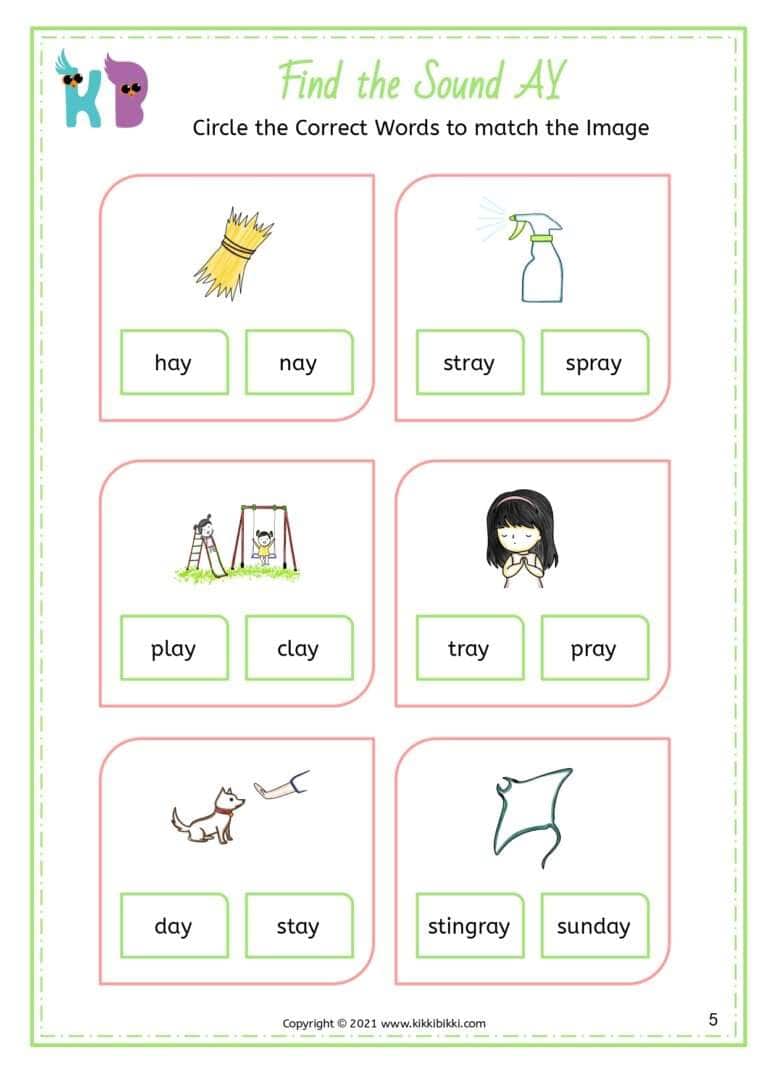 Free Phonics Worksheets for Kids