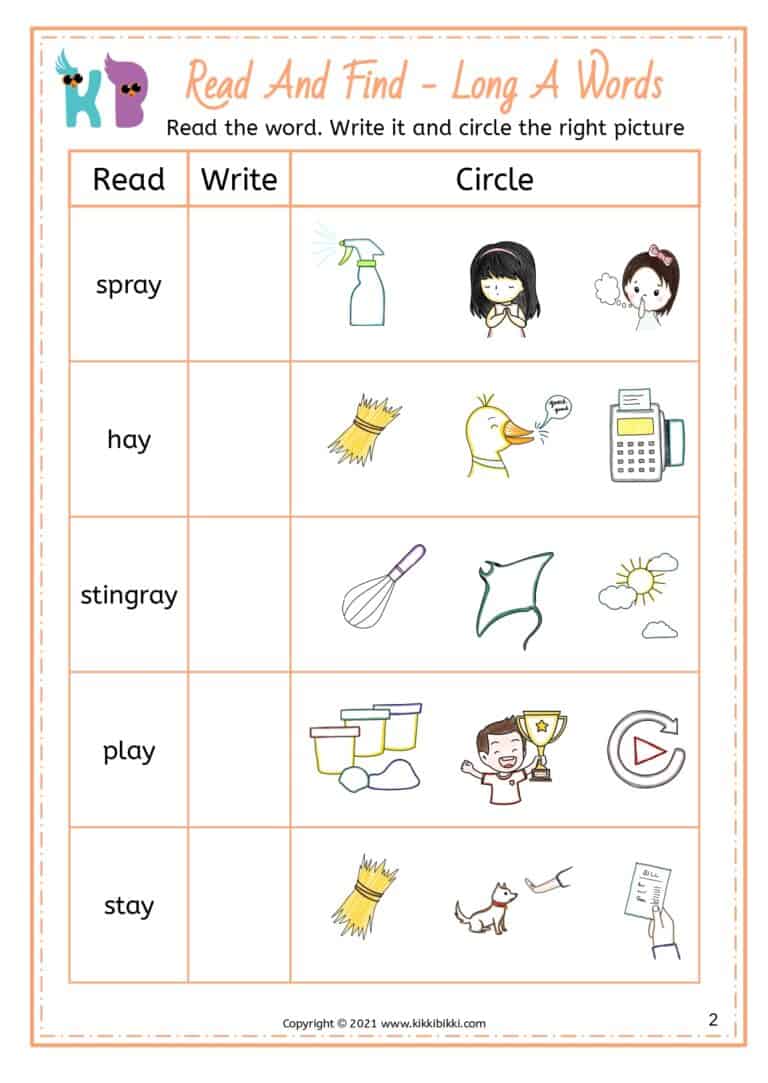 Phonics Worksheet Free