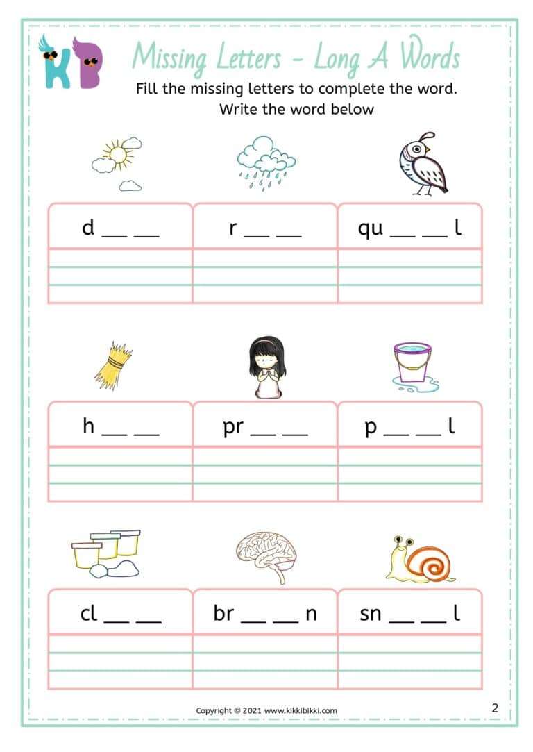 Phonics Worksheet Free