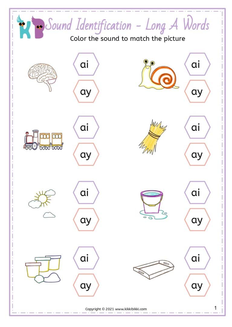 Printable Phonics Worksheets for Kindergarten