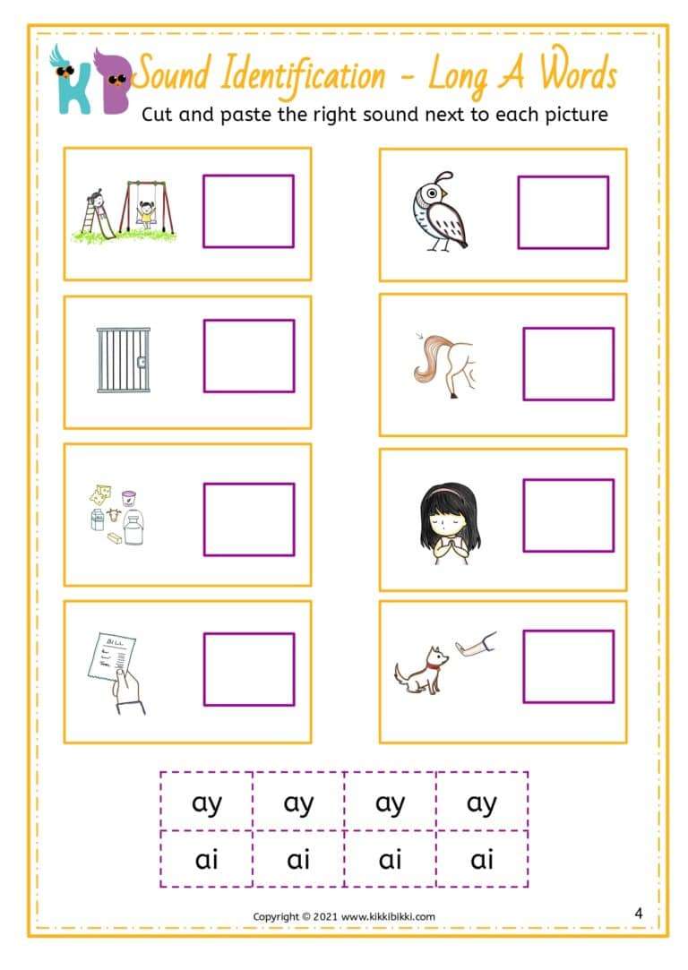 Free Phonics Worksheets for Kindergarten