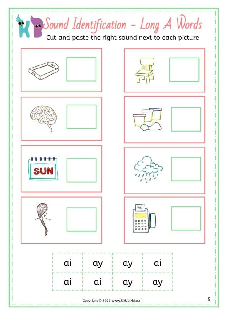 Phonics Word Worksheets for Kindergarten