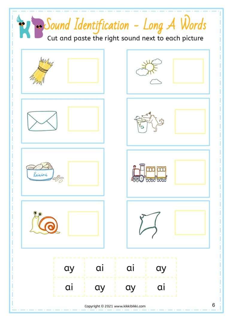 Free Phonics Worksheets for Kindergarten