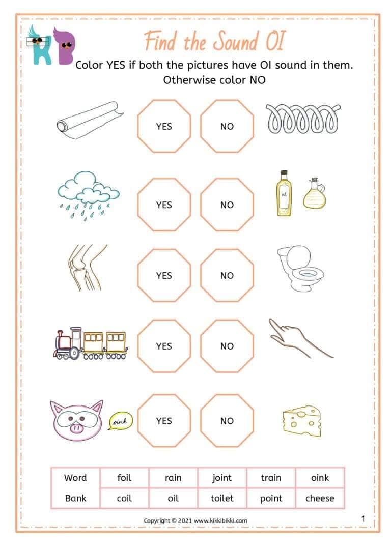 Phonics Practice Sheets for Kindergarten