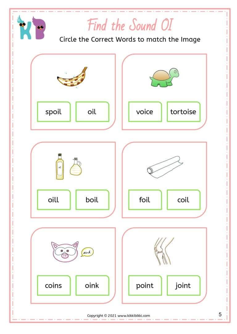 Phonics Activity Sheets for Kindergarten