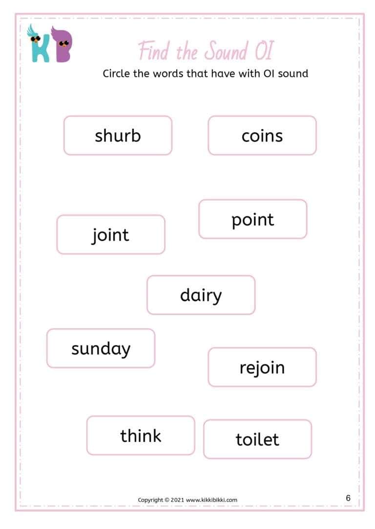 Free Download Phonics Worksheets for Kindergarten