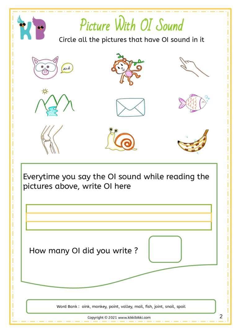 Phonics Activity Sheet for Kids