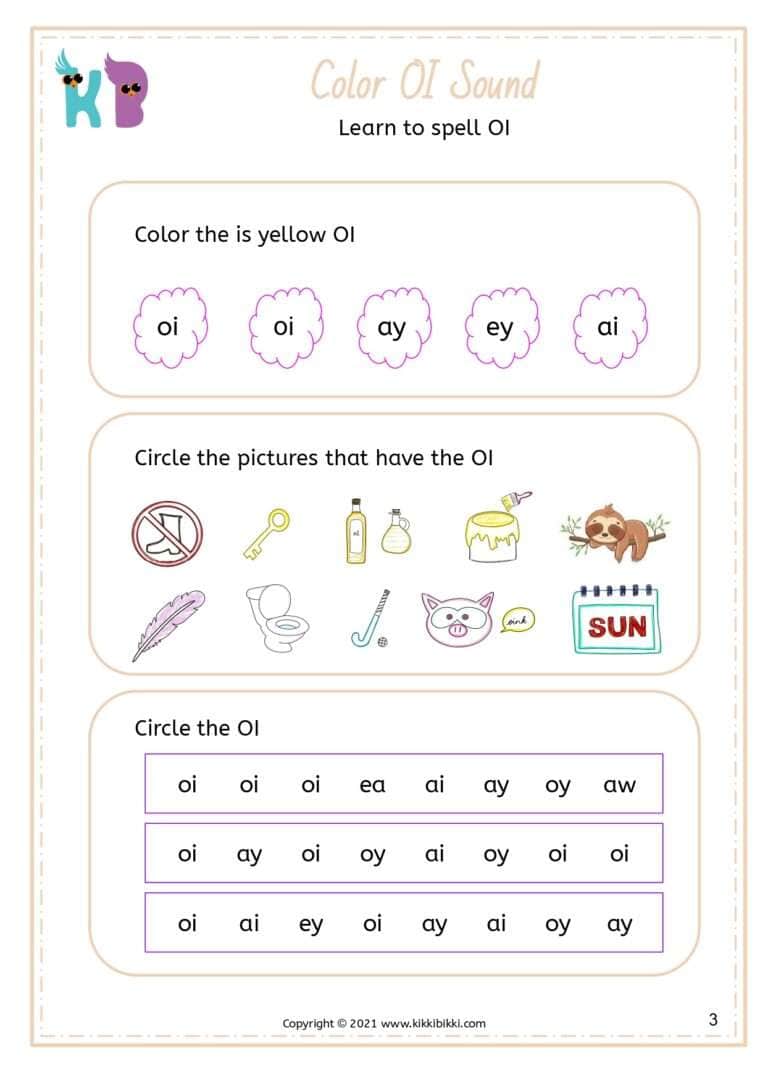 Preschool Phonics Activity Sheet