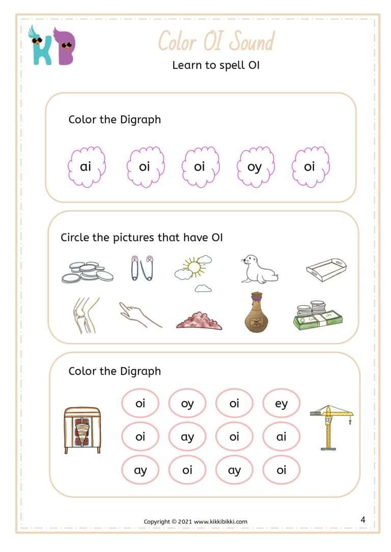Kindergarten Phonics Activity Sheet