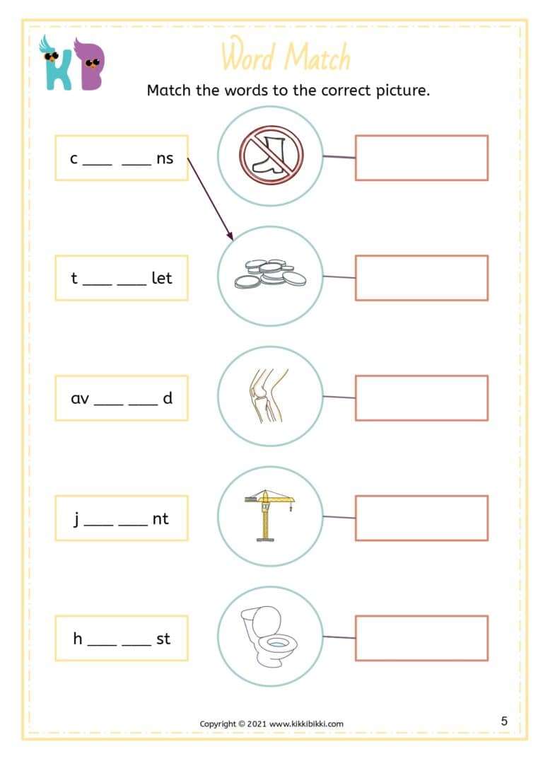 Printable CVC Learning Worksheets