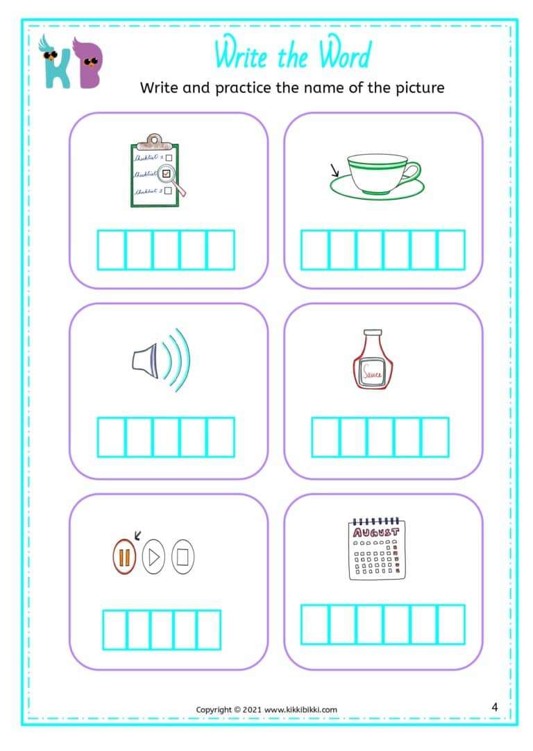 Fun and Free CVC Activity Sheets